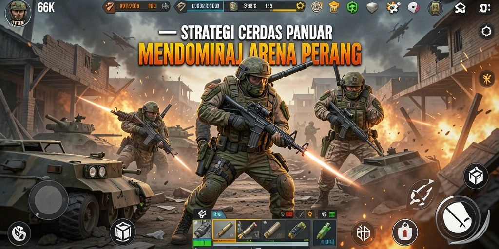 Tampilan gameplay 66K yang mendebarkan dan strategis.