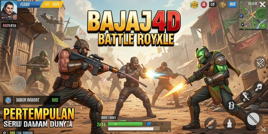 Tampilan seru dari gameplay BAJAJ4D dalam pertempuran Battle Royale.