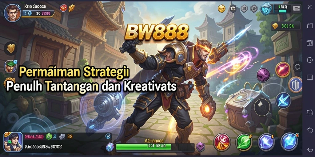 Tampilan gameplay BW888 dengan pertempuran strategi yang intens.