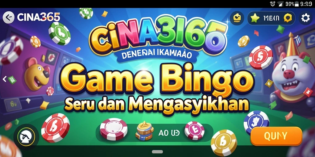 Screenshot CINA365 menampilkan gameplay seru Bingo yang menyenangkan.