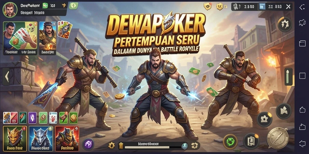 Tampilan gameplay seru DEWAPOKER dengan pertarungan intens.