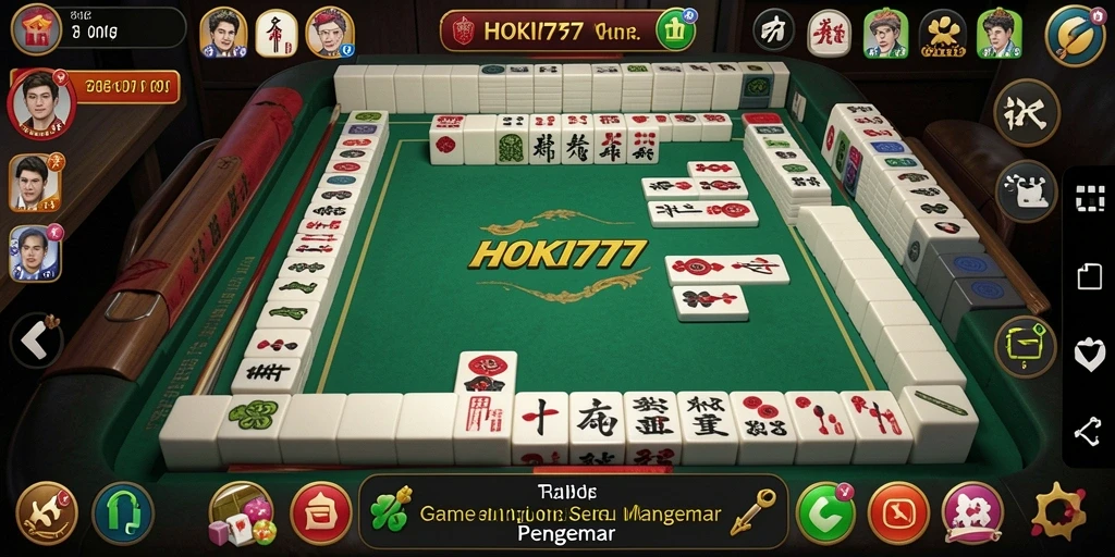 Screenshot utama HOKI777 menampilkan gameplay Mahjong yang menarik.