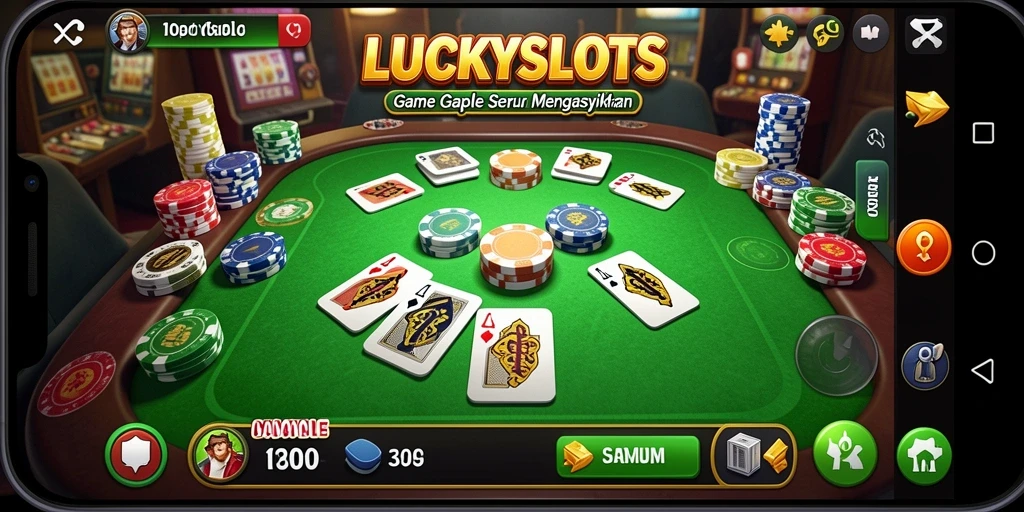 Gameplay menarik Gaple di LUCKYSLOTS dengan teman-teman.