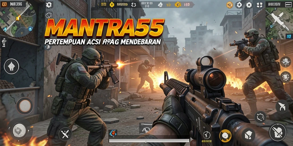 Gameplay action-packed FPS dengan berbagai senjata dan misi mendebarkan.