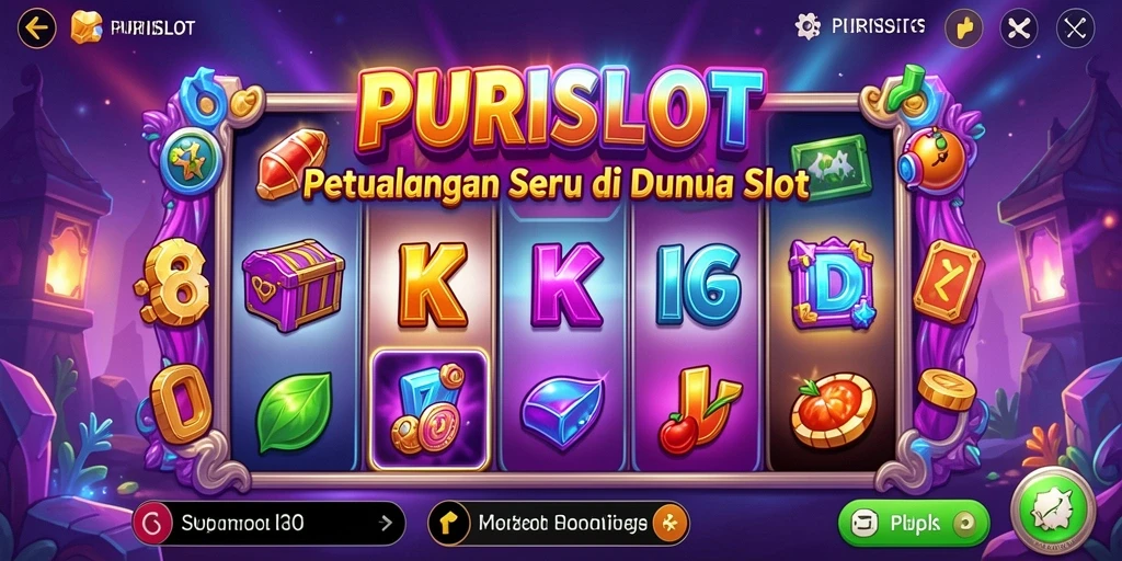 Gameplay seru PURISLOT dengan kombinasi slot dan petualangan.