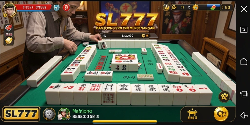 Screenshot gameplay SL777 menunjukkan keseruan permainan Mahjong.