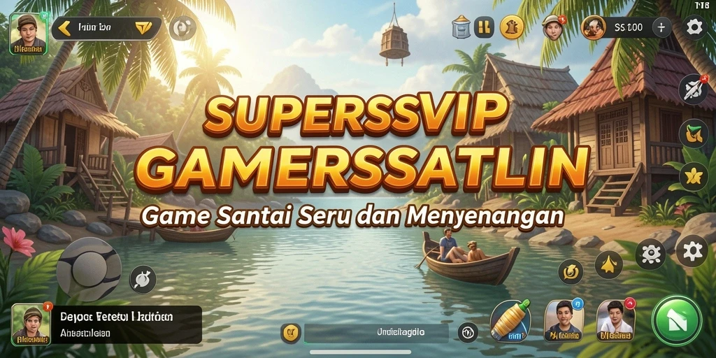 Screenshot menarik dari gameplay santai SUPERSVIP.