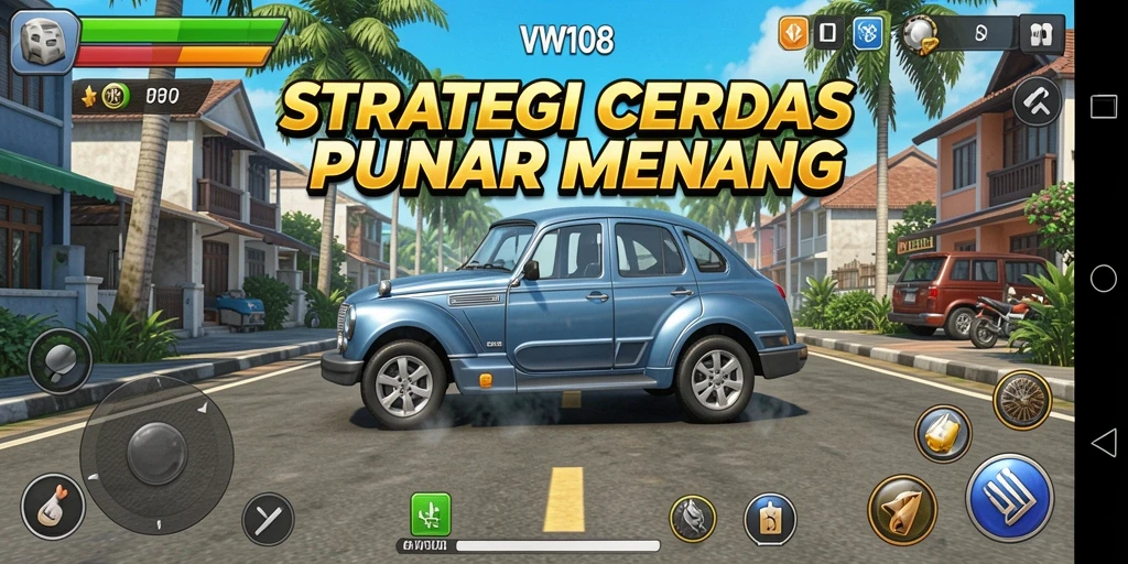 Tampilan screenshot VW108 menunjukkan pertempuran strategis yang intens.