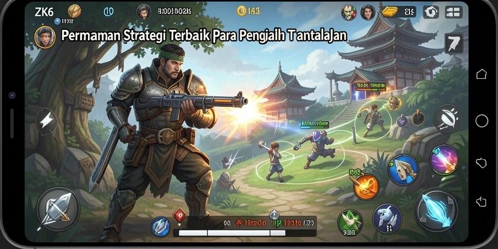 Tampilan gameplay ZK6 yang mendebarkan dan strategis.
